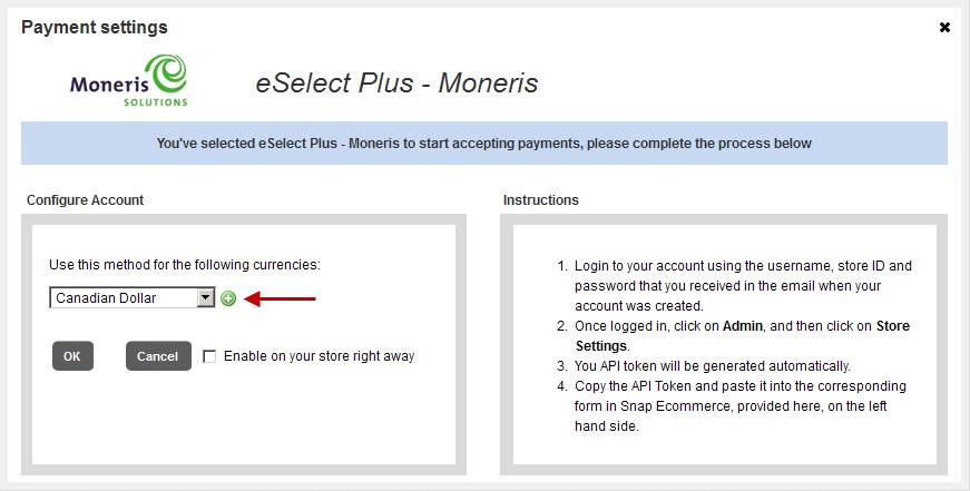 Payment Settings page 1